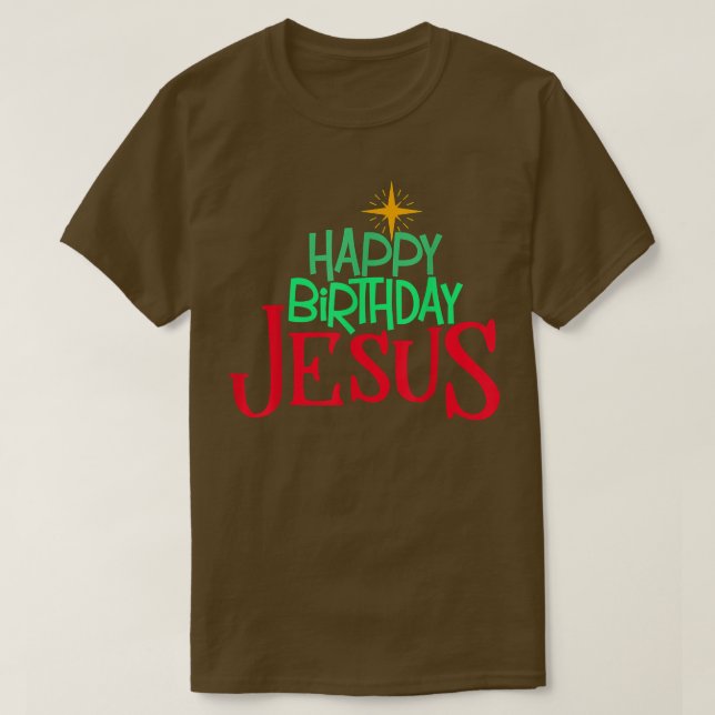 Camiseta Navidades cristianas FELICES CUMPLEAÑOS HOMBRES JE (Diseño del anverso)