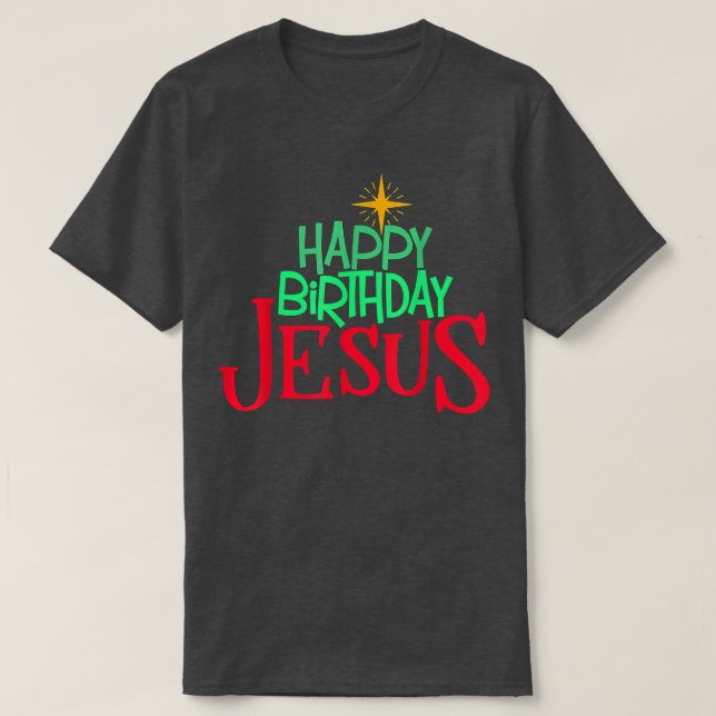 Camiseta Navidades cristianas FELICES CUMPLEAÑOS HOMBRES JE (Diseño del anverso)