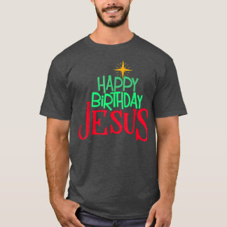 Camiseta Navidades cristianas FELICES CUMPLEAÑOS HOMBRES JE