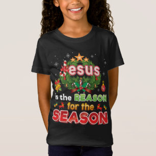 Camiseta Navidades Cristiano Jesús Es La Razón De La Tempor