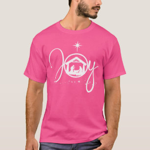 Camiseta Navidades cristianos alegren la fe en la escena de