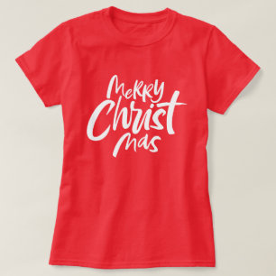 Camiseta Navidades cristianos amargos dejan rojo religioso