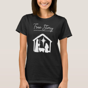 Camiseta Navidades cristianos Historia verdadera Jesús Nati