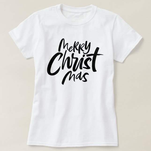 Camiseta Navidades cristianos modernos que dicen religión (Diseño del anverso)