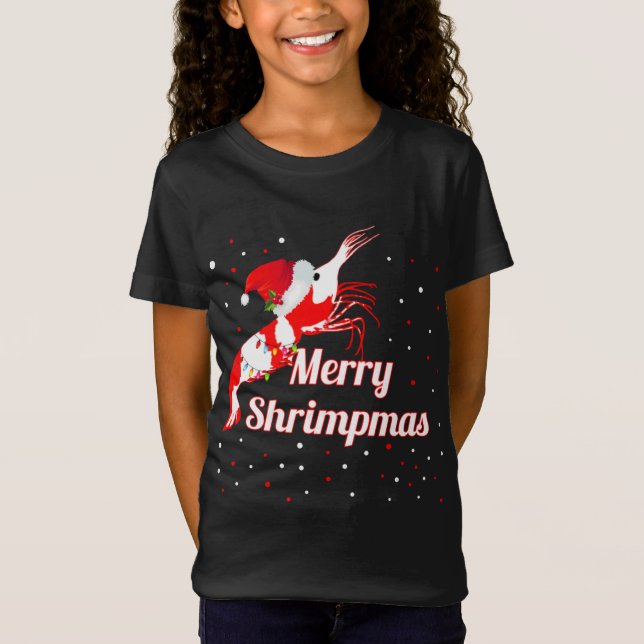 Camiseta Navidades Crystal Cherry Shrimp Santa Hat Holiday (Anverso)