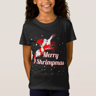 Camiseta Navidades Crystal Cherry Shrimp Santa Hat Holiday