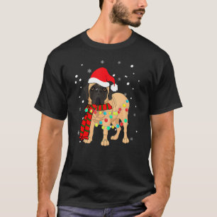 Camiseta Navidades Cuestos Bullmastiff Luces De Perro Diver