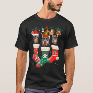 Camiseta Navidades Cuidados Doberman En Reno De Noche De So