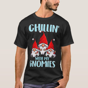 Camiseta Navidades Cuidados Gnomes Santa Hats Chillin' Con