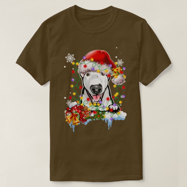 Camiseta Navidades Cuidados Iluminan Perro Terrible Con San (Diseño del anverso)