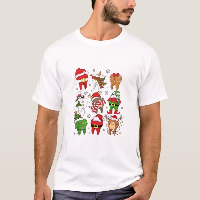 Camiseta Navidades curas Caracteres dentales Divertidos Fes (Anverso)