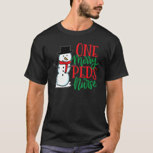 Camiseta Navidades curos Enfermería pediátrica Snowman Nurs