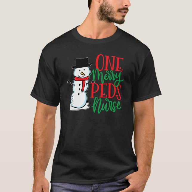 Camiseta Navidades curos Enfermería pediátrica Snowman Nurs (Anverso)