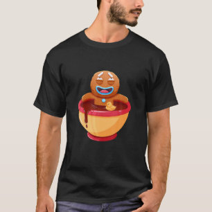 Camiseta Navidades Cute Biscuit Diseño de Café de Pan