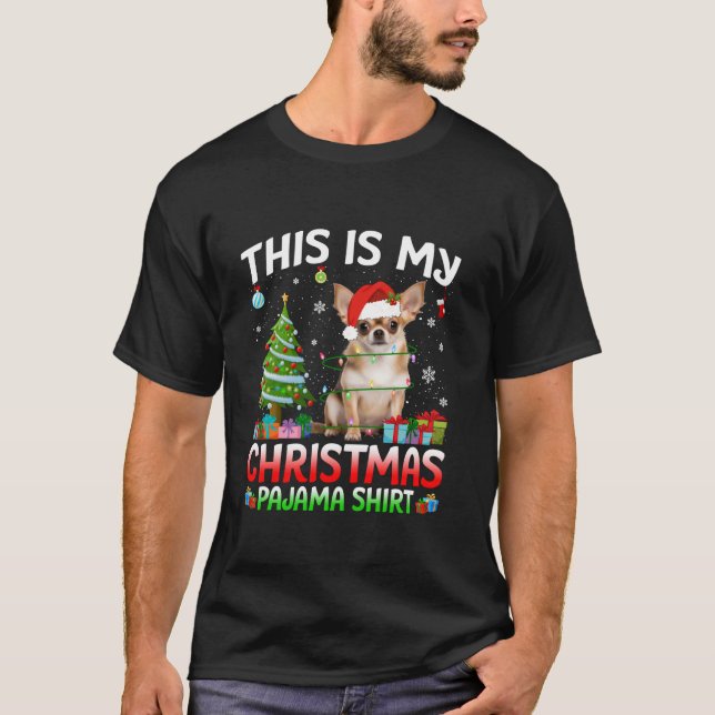 Camiseta Navidades Cute Chihuahua Perro Santa Lucía Amor Pe (Anverso)