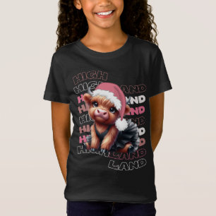 Camiseta Navidades Cute Highland Cow Ballerina