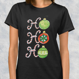 Camiseta Navidades Cute Ho Ho Ho Ho Ho, Canes Candy Ornamen