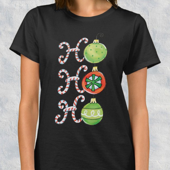 Camiseta Navidades Cute Ho Ho Ho Ho Ho, Canes Candy Ornamen (Subido por el creador)