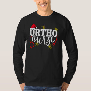 Camiseta Navidades Cute Orhto Enfermera Santa Hat Holiday R