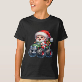 Camiseta Navidades Cute Santa Tractor Xmas