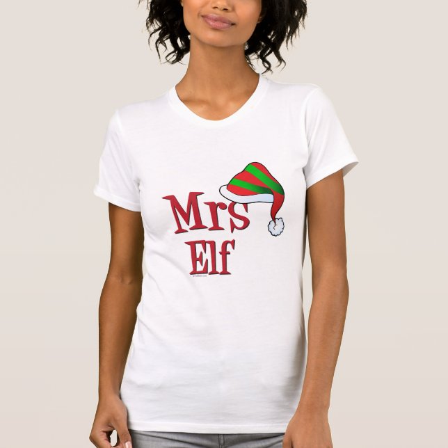 Camiseta NAVIDADES CUTE Sra. Elf Family (Anverso)