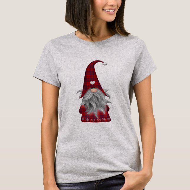 Camiseta Navidades Cute Tartan Gnome Elf (Anverso)