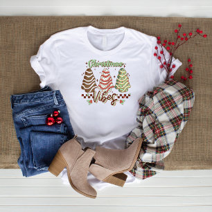 Camiseta Navidades Cute Vibes Tree Cake Vacaciones modernas