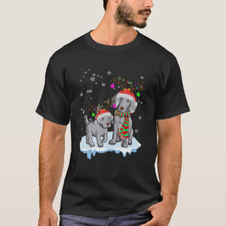 Camiseta Navidades Cute Weimaraner Santa Hats Perro reno