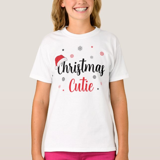 Camiseta Navidades Cutie Santa Hat (Anverso)