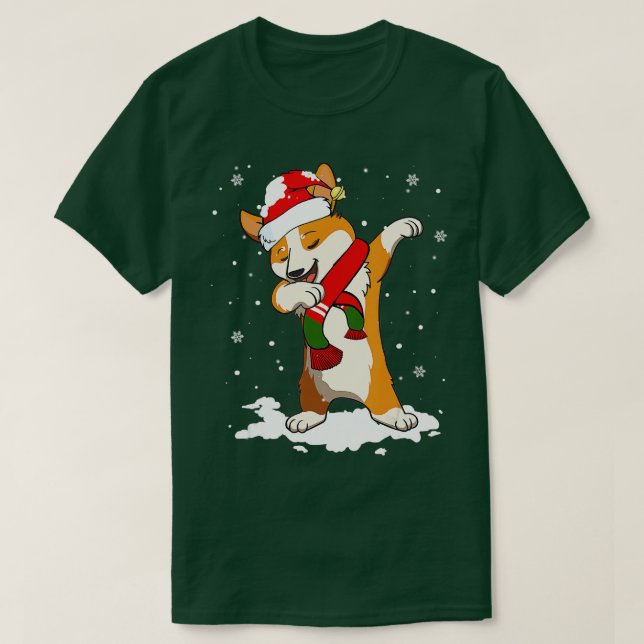 Camiseta Navidades Dabbing Corgi Santa Hat Para Hombres Per (Diseño del anverso)