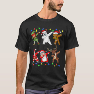 Camiseta Navidades Dabbing Elf Y Santa Friends Niños