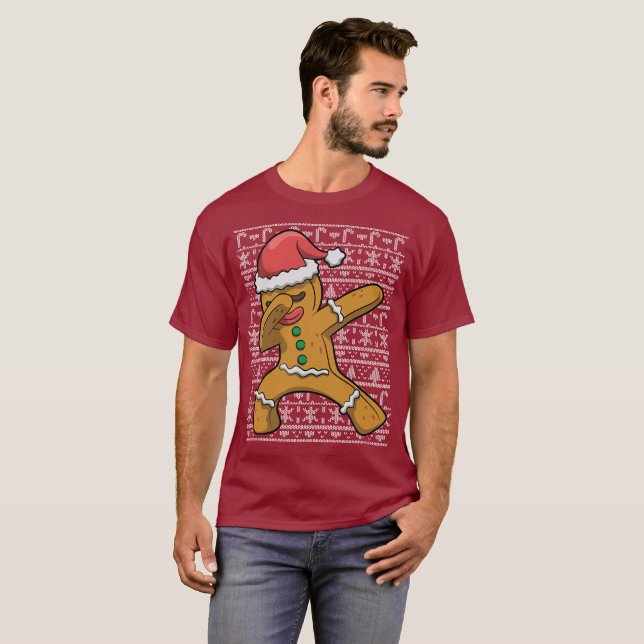 Camiseta Navidades Dabbing Gingerbread Man (Anverso completo)