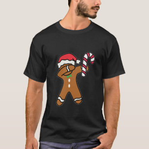 Camiseta Navidades Dabbing Gingerbread Man Candy Cane Dance