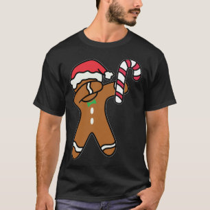 Camiseta Navidades Dabbing Gingerbread Man Candy Cane Dance