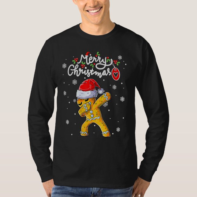 Camiseta Navidades Dabbing Gingerbread Santa Hat Xmas Cooki (Anverso)
