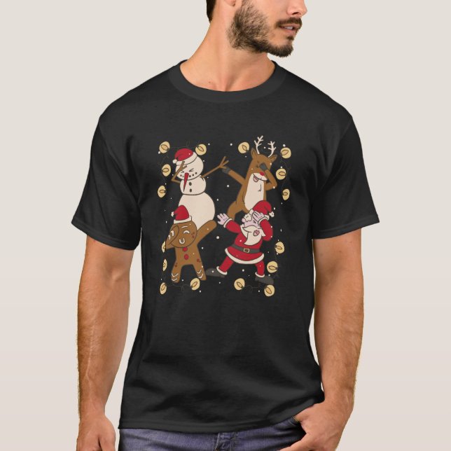 Camiseta Navidades Dabbing Santa Elf Friends Navidad Dab Bo (Anverso)