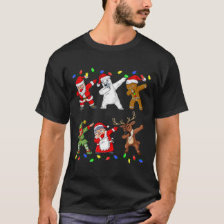 Camiseta Navidades Dabbing Santa Elf Y Amigos Niños
