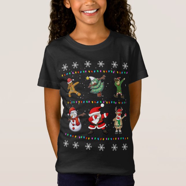 Camiseta Navidades Dabbing Santa Elves Xmas (Anverso)