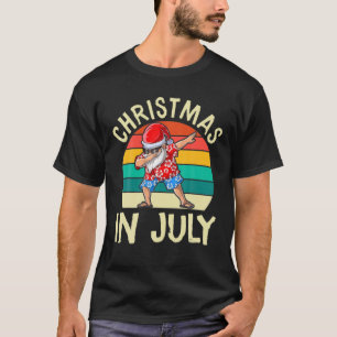 Camiseta Navidades Dabbing Santa En Julio En Hawaiian Lo