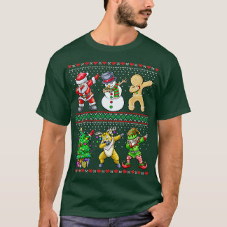 Camiseta Navidades Dabbing santa snowman