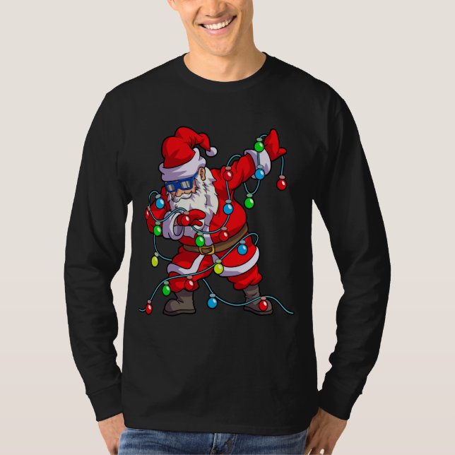 Camiseta Navidades Dabbing Santa Tree Lights (Anverso)