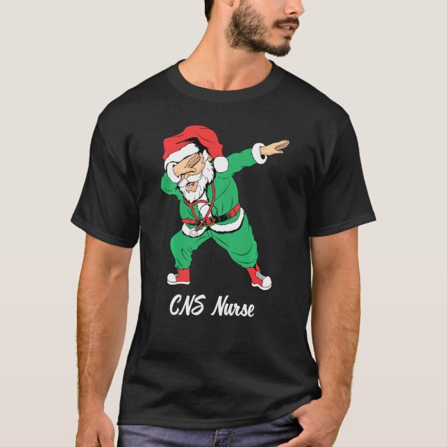 Camiseta Navidades Dabbing Scrub Santa Cns Enfermera Enferm (Anverso)