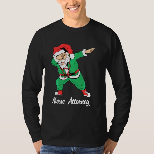 Camiseta Navidades Dabbing Scrub Santa Enfermera Fiscal Nur (Anverso)