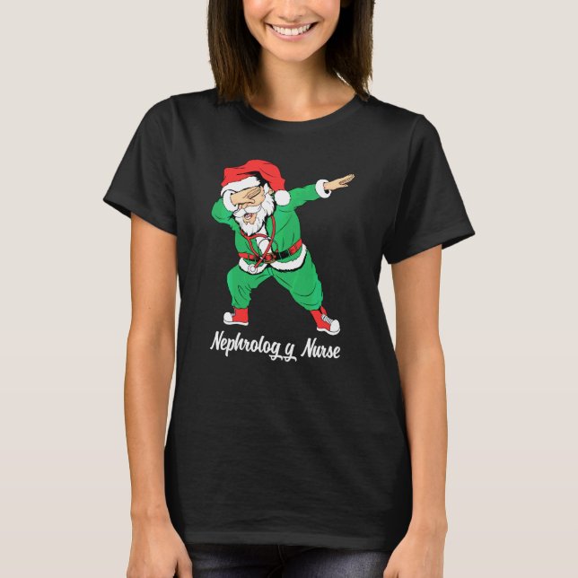 Camiseta Navidades Dabbing Scrub Santa Nurse Enfermera de N (Anverso)