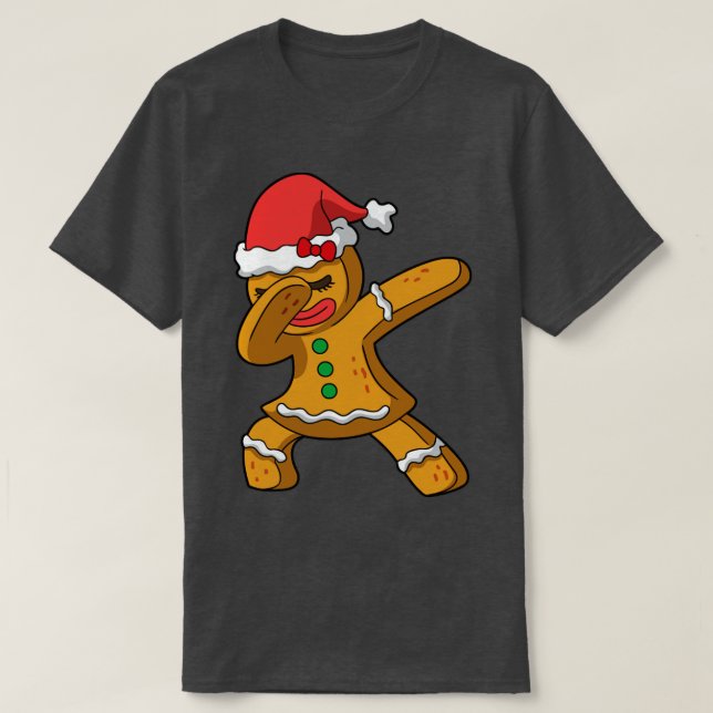 Camiseta Navidades Dabbing Sra. Gingerbread Chicas Mujeres (Diseño del anverso)