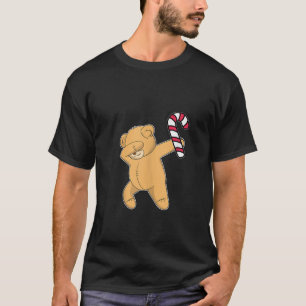 Camiseta Navidades Dabbing Teddy Bear Candy Cane Dance Gift