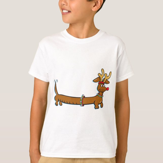 Camiseta Navidades Dachshund (Anverso)