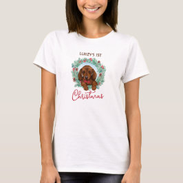 Camiseta Navidades Dachshund Cuppy Wiener Sausage Dog