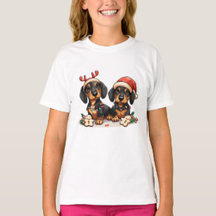 Camiseta Navidades Dachshund Dogs