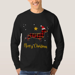 Camiseta Navidades Dachshund Red Plaid Dog Lover Pajama